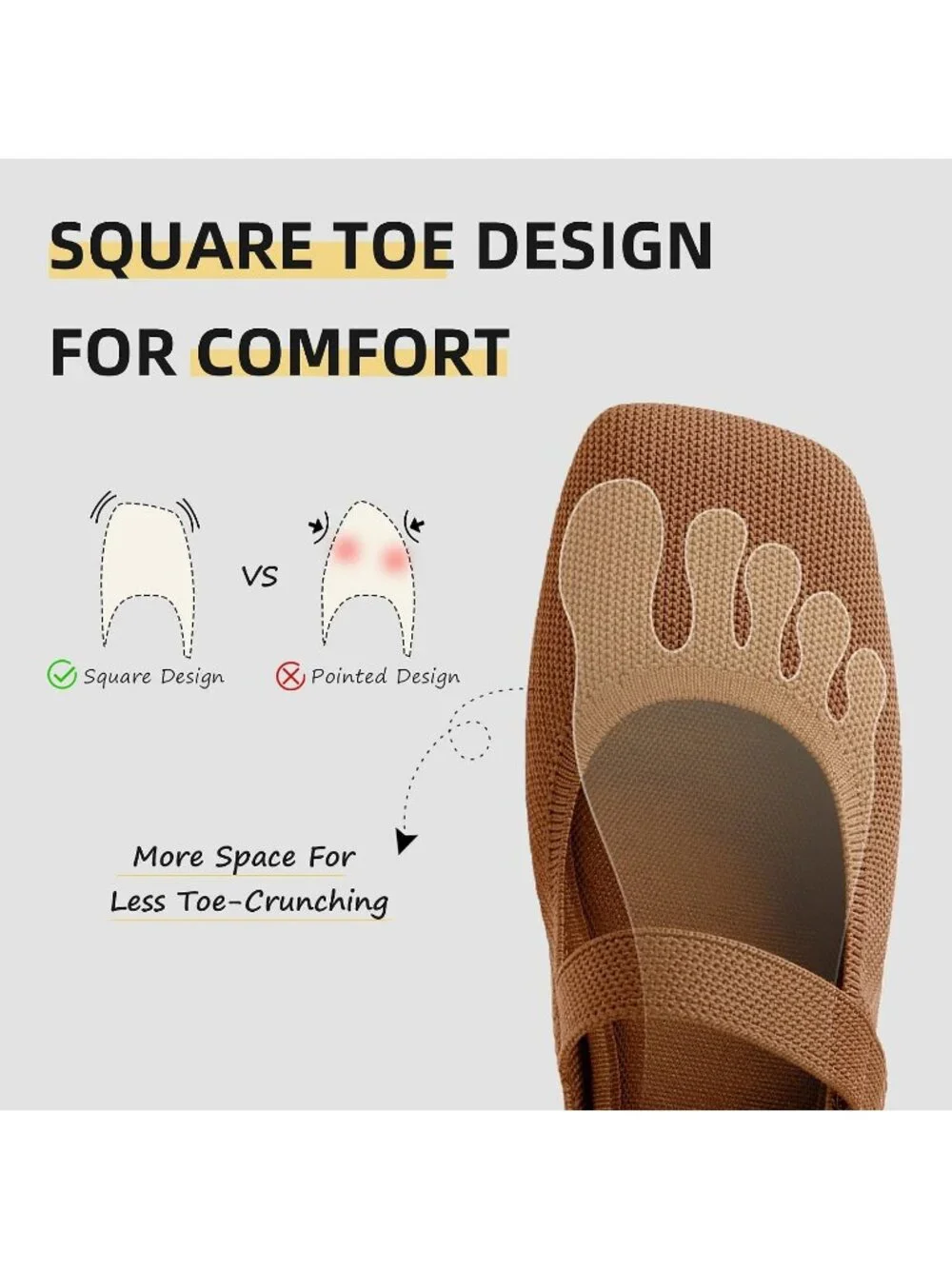 Women's Burnt Brown Rubber Knit Wide Toe Adjustable Straps Slip On Comfort Shoes